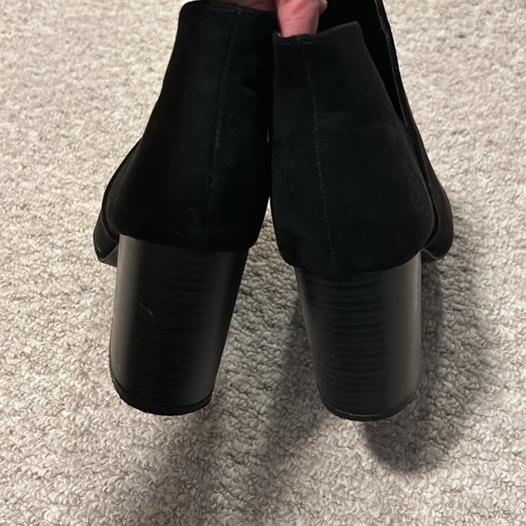 BAMBOO Black Peep Toe Heels - Picture 3 of 9
